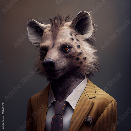 Hyena NFT Art Portrait photo