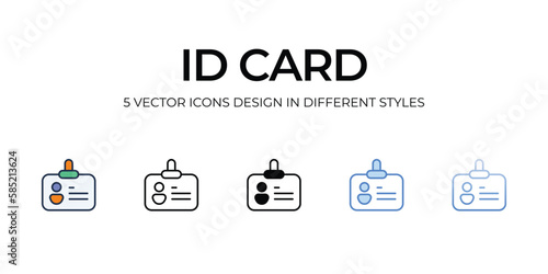 Id Card icon. Suitable for Web Page, Mobile App, UI, UX and GUI design.