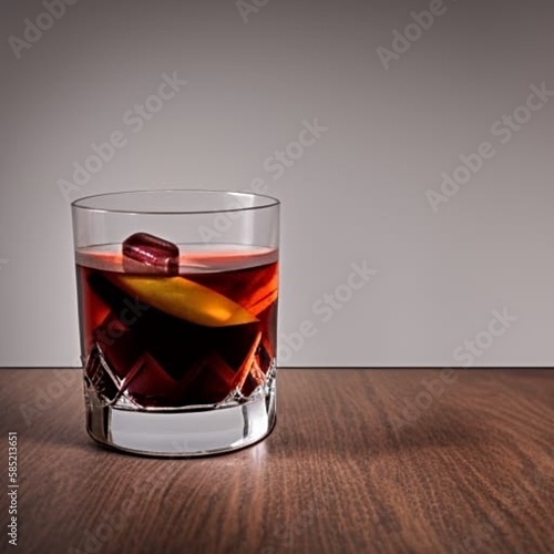 glass of whiskey cocktail
