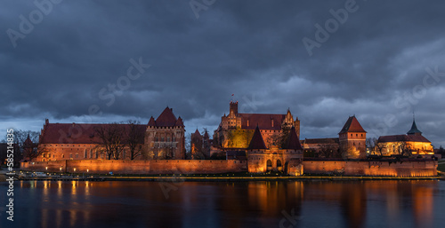 malbork castle at evening  photo