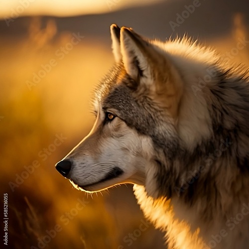 wolf in jungle- Golden hours- Wild Photography