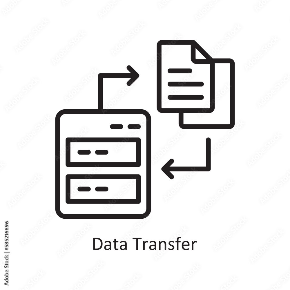 Data Transfer Vector Outline Icon Design illustration. Data Symbol on White background EPS 10 File Data Transfer Vector Outline Icon Design illustration. Data Symbol on White background EPS 10 File