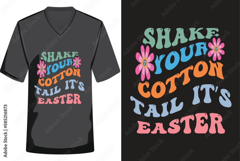 Happy Easter Retro T-shirt Design Vector Happy Easter Retro T-shirt Design Vector