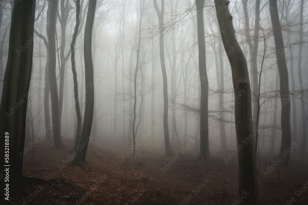 Fototapeta premium Fog in the forest