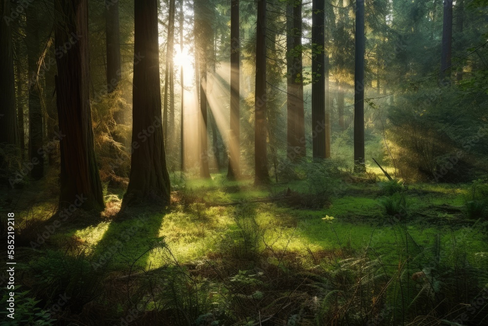 Obraz premium Morning in the woods