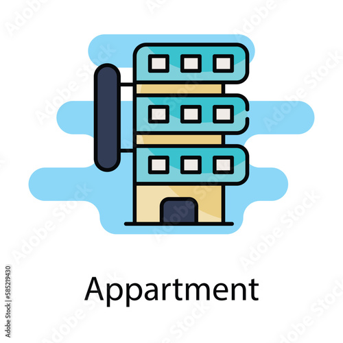 Appartment icon. Suitable for Web Page, Mobile App, UI, UX and GUI design.