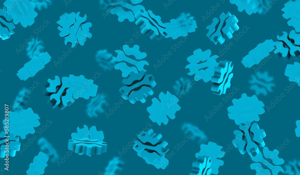 Background for a car service. Digital style 3d illustration of Gear and Wrench on blue color. Motion blur dynamic effect. Floating Tools auto repair shop Background for a car service. Digital style 3d illustration of Gear and Wrench on blue color. Motion blur dynamic effect. Floating Tools auto repair shop