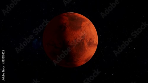 Animation of the planet Mars - The elements of this animation were furnished by NASA