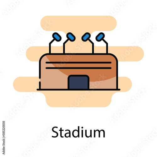Stadium icon. Suitable for Web Page, Mobile App, UI, UX and GUI design.