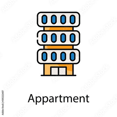 Appartment icon. Suitable for Web Page, Mobile App, UI, UX and GUI design.
