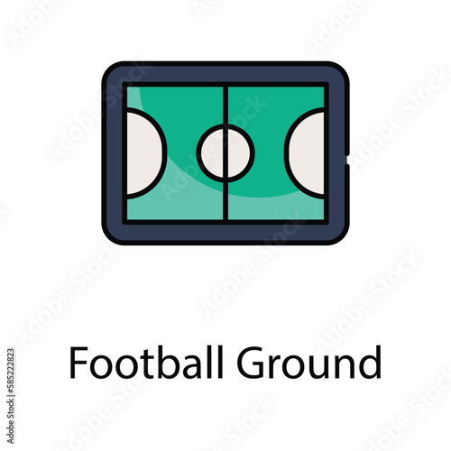 Football Ground icon. Suitable for Web Page, Mobile App, UI, UX and GUI design.