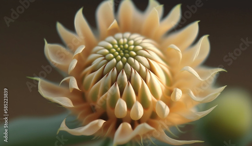 Close up of a single yellow daisy petal generated by AI