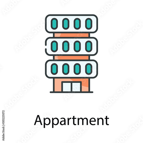 Appartment icon. Suitable for Web Page, Mobile App, UI, UX and GUI design.