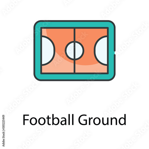 Football Ground icon. Suitable for Web Page, Mobile App, UI, UX and GUI design.