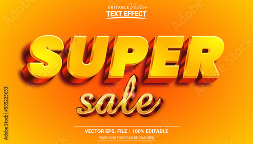 Super sale 3d editable eps vector text style effect