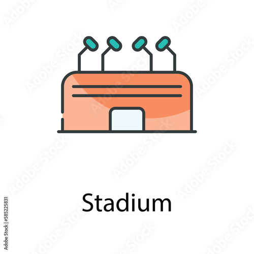 Stadium icon. Suitable for Web Page, Mobile App, UI, UX and GUI design.