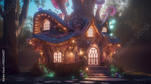 Amazing fairy house. Created with generative AI.