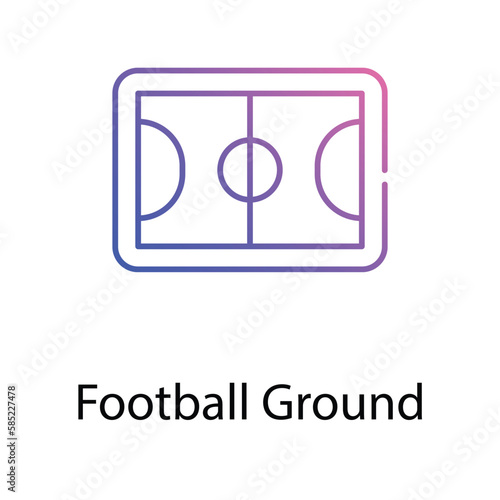 Football Ground icon. Suitable for Web Page, Mobile App, UI, UX and GUI design.