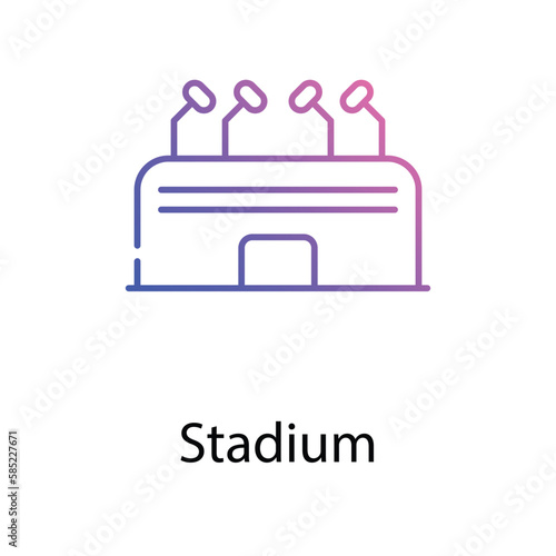 Stadium icon. Suitable for Web Page, Mobile App, UI, UX and GUI design.