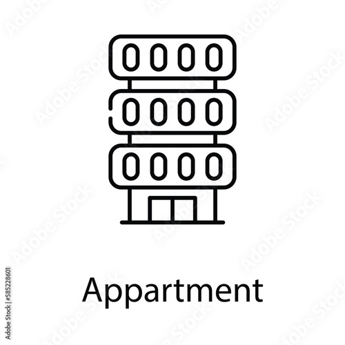 Appartment icon. Suitable for Web Page, Mobile App, UI, UX and GUI design.