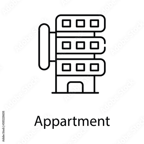 Appartment icon. Suitable for Web Page, Mobile App, UI, UX and GUI design.