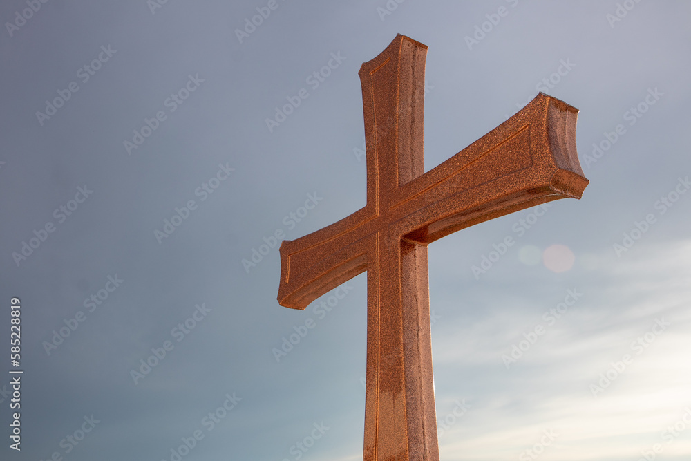 Cross against the sky