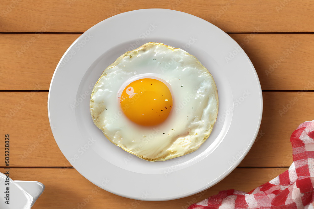 fried egg on a plate fried egg on a plate