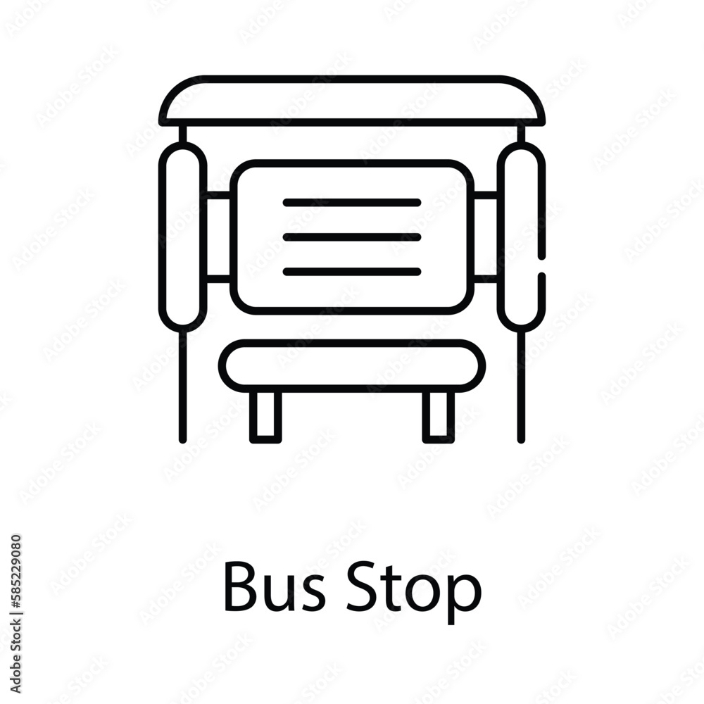 Bus Stop icon. Suitable for Web Page, Mobile App, UI, UX and GUI design. Bus Stop icon. Suitable for Web Page, Mobile App, UI, UX and GUI design.