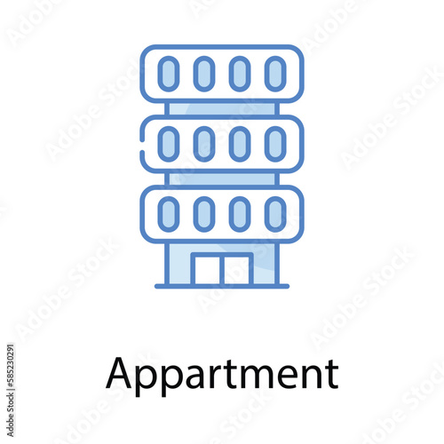Appartment icon. Suitable for Web Page, Mobile App, UI, UX and GUI design.