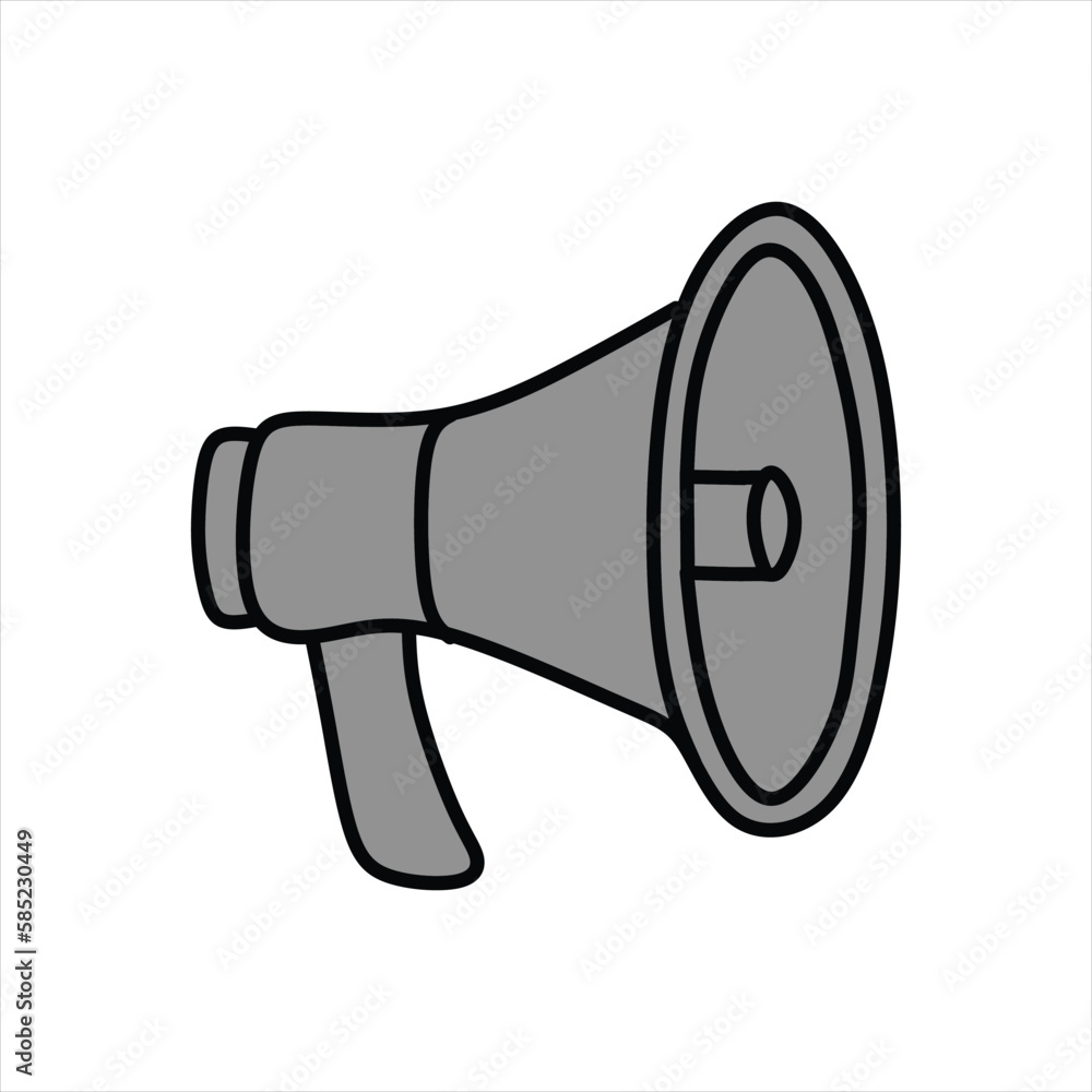 megaphone one color icon with white background
