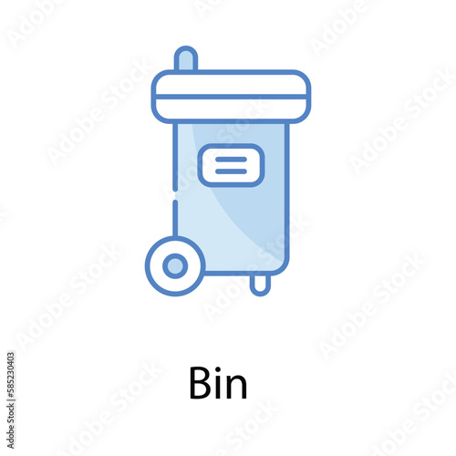 Bin icon. Suitable for Web Page, Mobile App, UI, UX and GUI design.