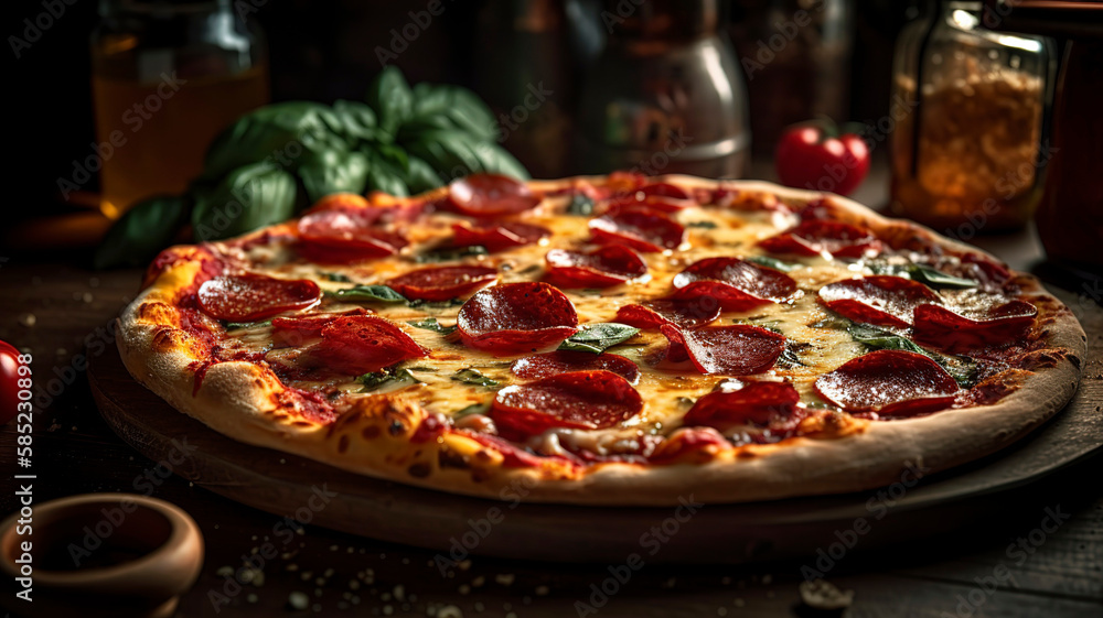 Experience the Ultimate Pizza Flavor with Pepperoni and Spices