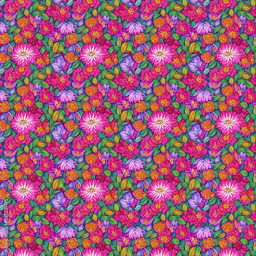 Art of floral seamless pattern