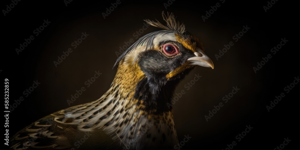 Close up of a pheasant, Generative AI Close up of a pheasant, Generative AI