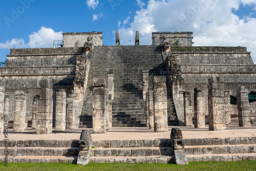 Chichen Itza Ruins, Temple of Warriors, Tinum, Yucatan, Mexico photo