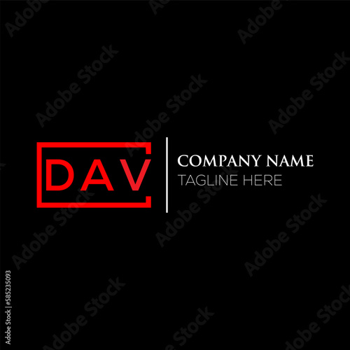DAV letter logo design on black background. DAV creative initials letter logo concept. DAV letter design. DAV letter design on black background. DAV logo vector.
