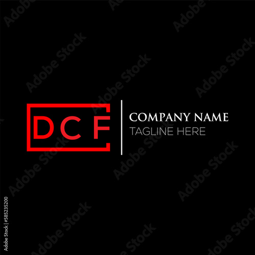 DCF letter logo design on black background. DCF creative initials letter logo concept. DCF letter design. DCF letter design on black background. DCF logo vector.
