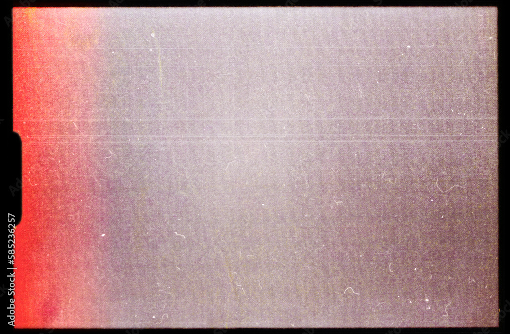 scan of empty super 8mm film frame with dust and scratches, cool film border mockup overlay. - obrazy, fototapety, plakaty 