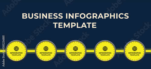 Classic Yellow Business Corporate Infographic Design for Simple and Effective Marketing and Presentations