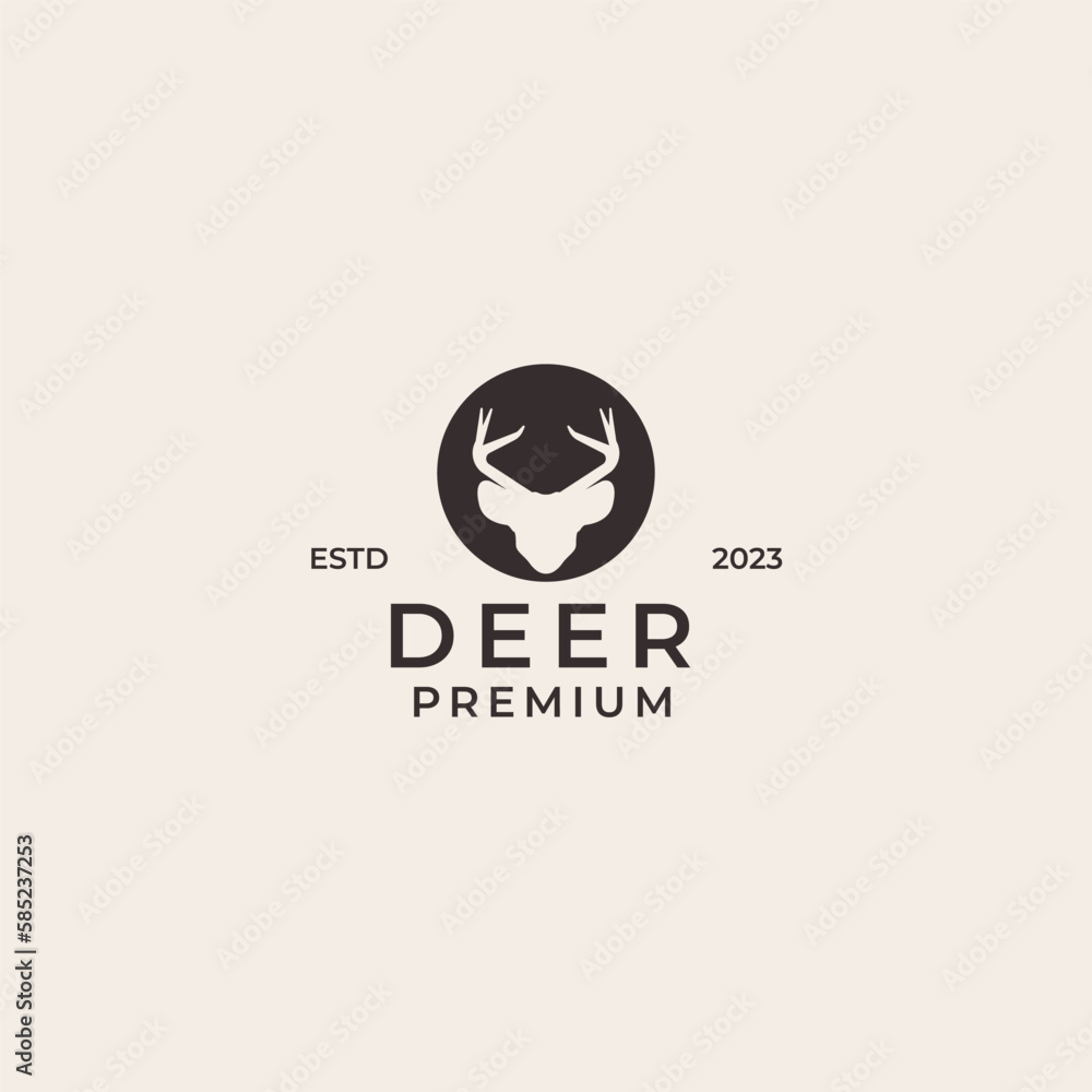 Vector deer logo design template illustration idea Vector deer logo design template illustration idea