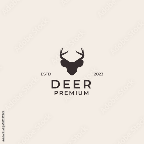 Vector deer logo design template illustration idea