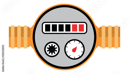 water meter on a white background. Vecor