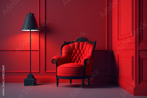 classical style Armchair sofa couch generative ai © Creative