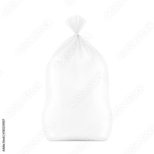 Realistic bag mockup with clip band. Vector illustration isolated on white background ready and simple to use for your design. Mockup will make the presentation look as realistic as possible. EPS10.	