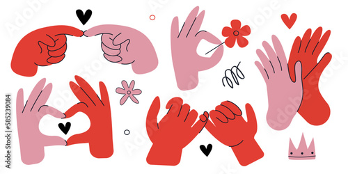 Reconciliation on the little fingers Concept of friendship