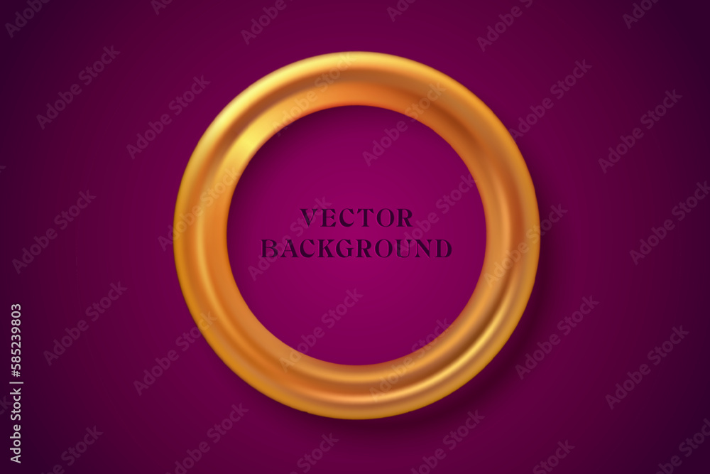 Vector abstract background with golden ring. Vector background for wedding with metallic ring. Vector abstract background with golden ring. Vector background for wedding with metallic ring.