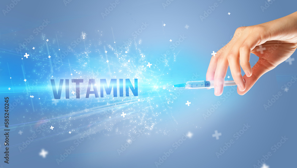 Syringe, medical injection in hand Syringe, medical injection in hand
