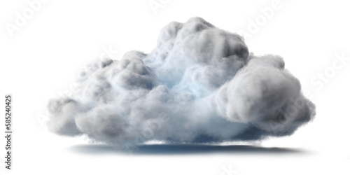 dark rain cloud isolated with shadow, white png transparent background 
