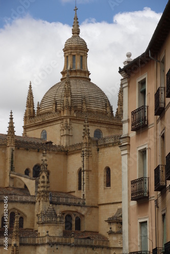 Classic architecture in the city of Segovia, Spain