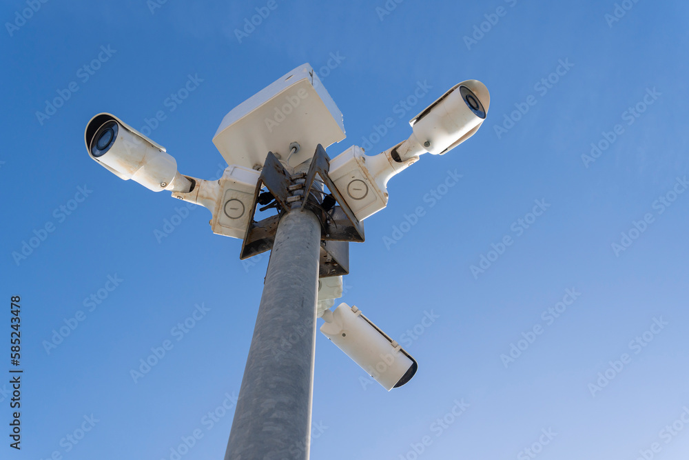 Three video surveillance security cameras Three video surveillance security cameras